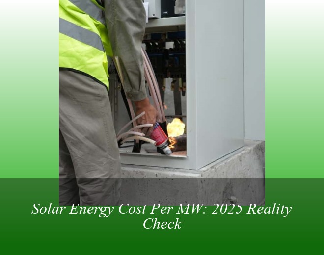 Solar Energy Cost Per MW: 2025 Reality Check
